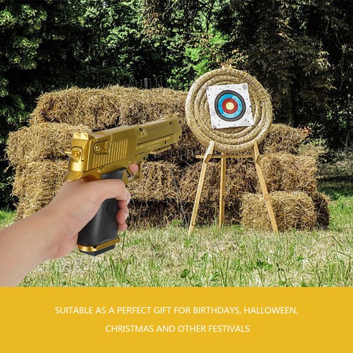 Soft Foam Bullet Gun mit Kugeln, Kinder Pistole Spielzeug mit 2 Magazine Gold - Bild 13 von 24