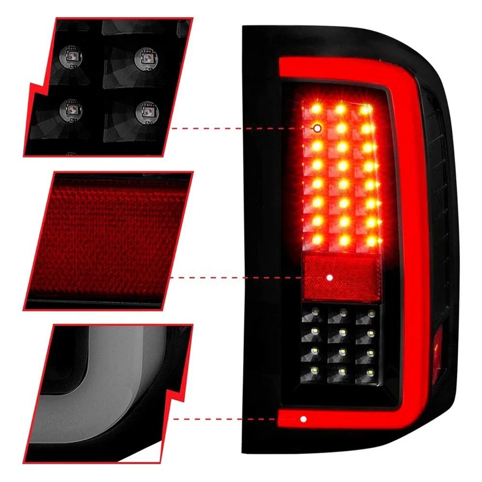 Luces traseras LED ANZO 2007-2013 Chevrolet Silverado1500/500/3500 con barra de luces... Foto 2 de 4