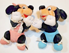 Original Disney Babies Mickey Minnie Mouse lot of 2 plush Vintage