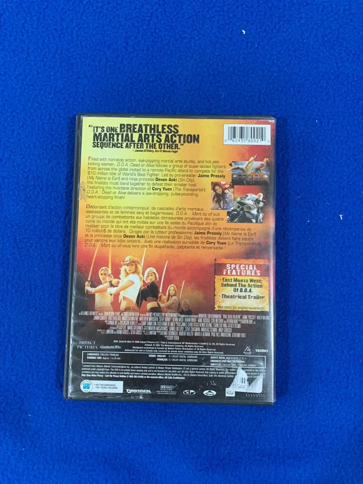 DOA: Dead or Alive - (DVD ,2007) - WIDESCREEN English & French (GOOD) - Image 3 of 4