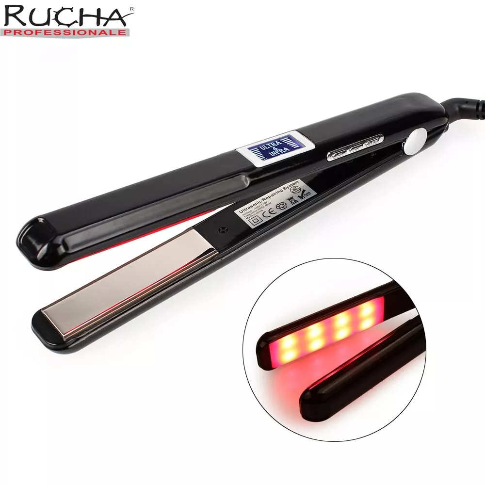 Hair Flat Irons Ultrasonic Infrared Cold Hair Care Iron Keratin