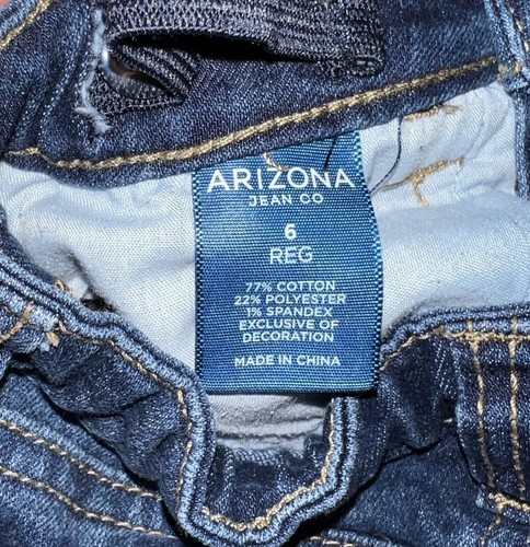 Girls Arizona Jean & Co. Pearl Denim Shorts-EUC-Size 6 REG - Picture 3 of 4