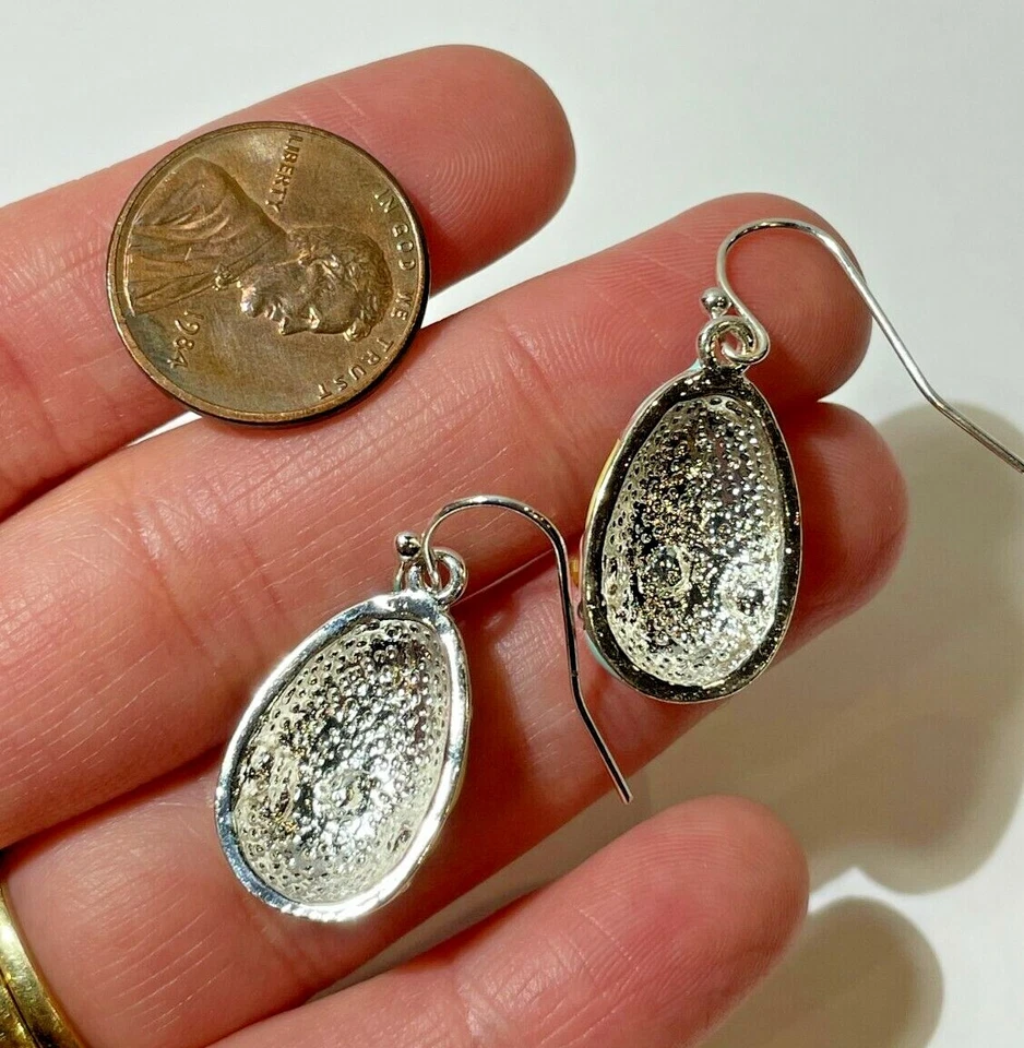 Nwt Rosa Pastello Giallo Smalto Strass Pasqua Uovo Argento Orecchini a Bottone - Immagine 3 di 4