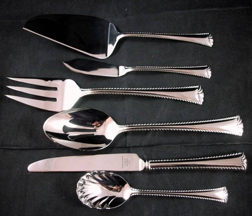 Reed & Barton Hampshire Lucido Lotto di 6 Pezzi Assortimento Acciaio Inox - Foto 1 di 5