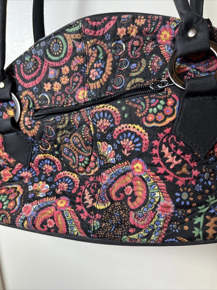 Bolso de mano Donna Sharp acolchado estilo descontinuado y tela usado en excelente estado Foto 3 de 4