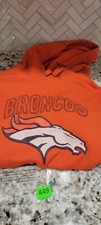 NFL Team Apparel Denver Broncos Boys Hoodie Size Youth L Large Orange