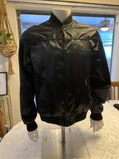Club House Vintage Windbreaker Weather-proof Black Track Jacket Size M 80’s Mod