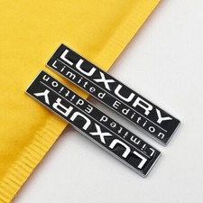 2x Chrome Black Metal Fender Trunk Luxury Limited Edition Emblem Suv Sport Badge