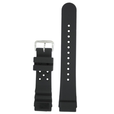 Buy Genuine SEIKO 4F24ZZ 22mm Black Rubber Divers Band SKX173