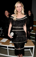 New Nwt Pamella Roland 2023 Runway Feather Pearl Embellished Black Dress Us 0