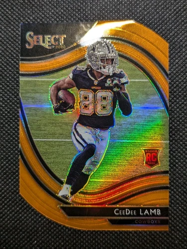 2020 Panini Select Football CeeDee Lamb Rookie Field Level Orange Die-Cut #357