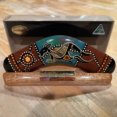 Boomerang Aventura フィッシングベスト ビンテージ Genuine Australia Hardwood Boomerang Hand Crafted Aboriginal