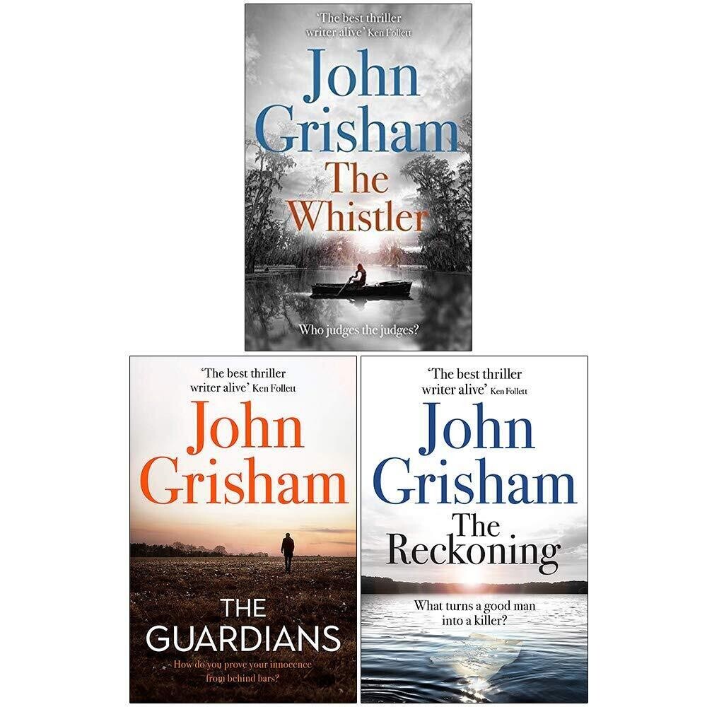 John Grisham Collection 3 Books Set Whistler,Guardians, Reckoning Paperback NEW