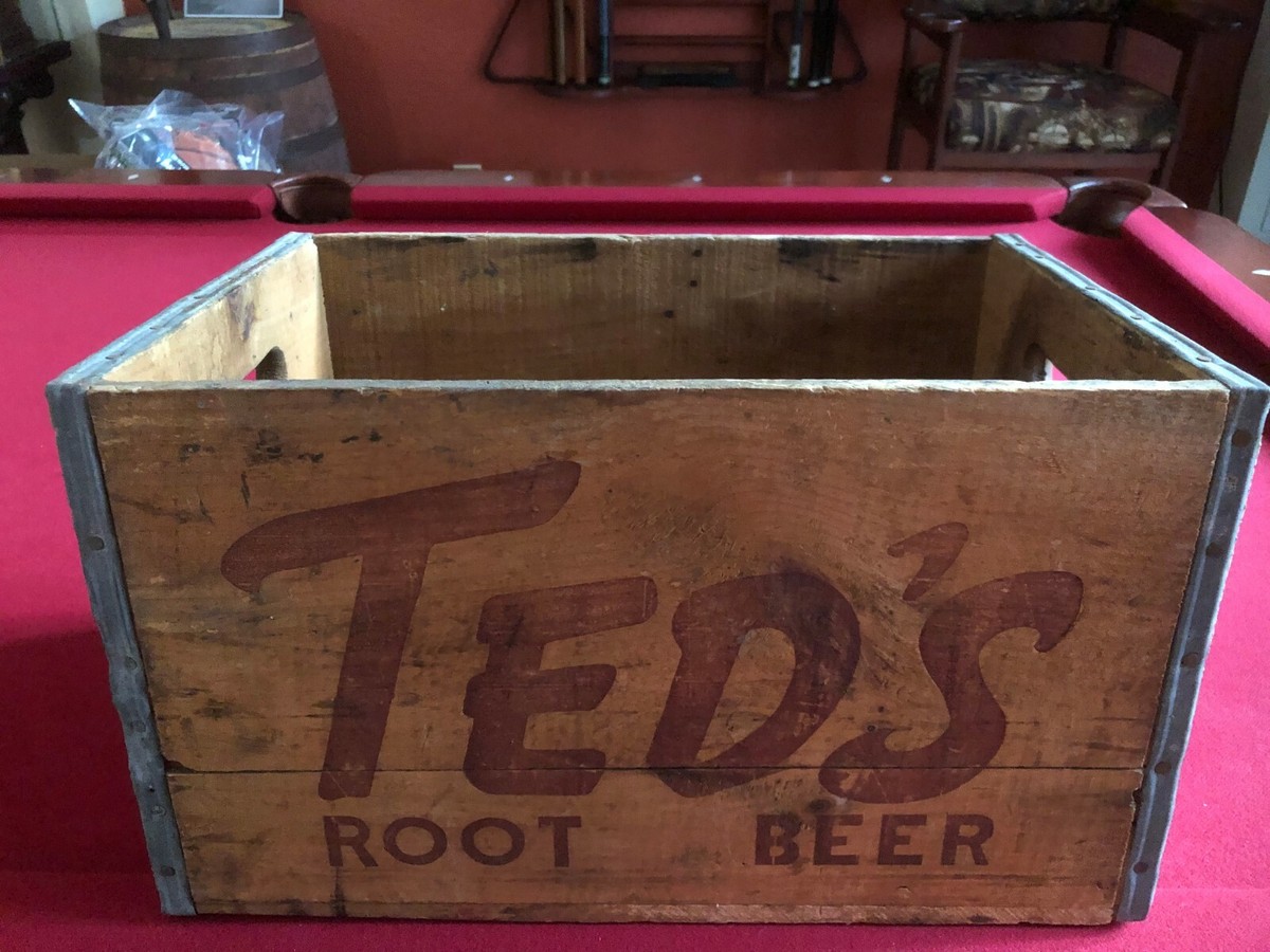 レア貴重！ルートビアRootBeerアメリカアンティーク木箱USAヴィンテージ 1950's, Ted Williams 
