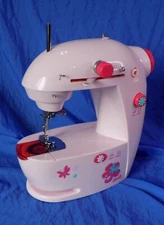 Barbie SEWING MACHINE Lightweight Portable w/ AC/DC Adaptor & Foot Pedal Tested
