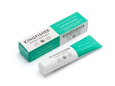 Kingfisher Natural Toothpaste Mint with Fluoride 3 x 100ml tubes