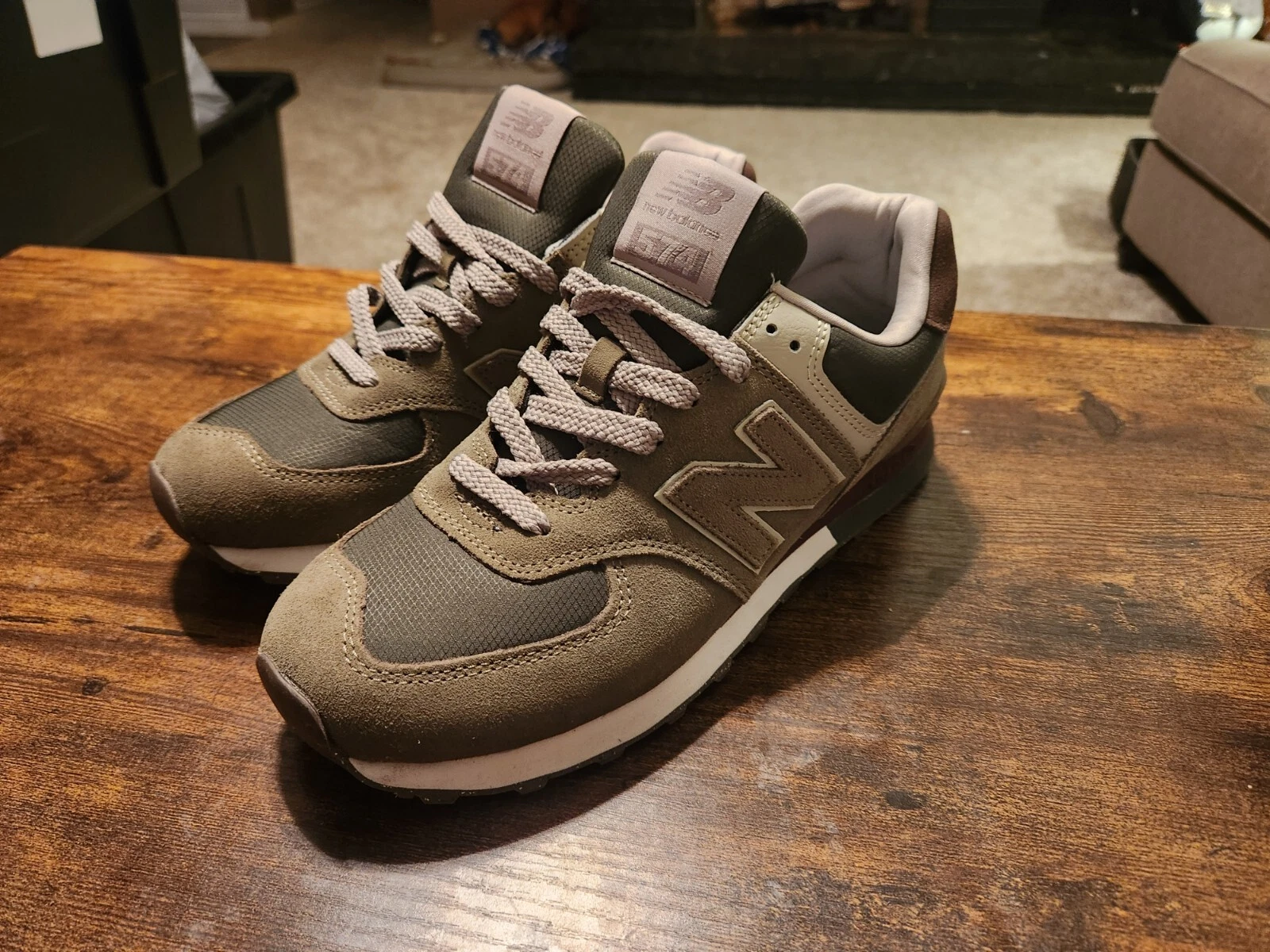 New Balance 574 scarpe casual da donna verdi stringate U574UBB 9.0