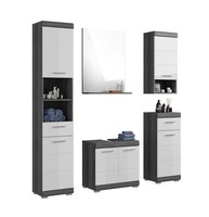 Xonox.Home 5 Tlg. BadmöBel-Set BadezimmermöBel Scout Rauchsilber 164X191X34 Cm