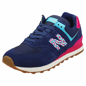 new balance 574 navy blue and pink