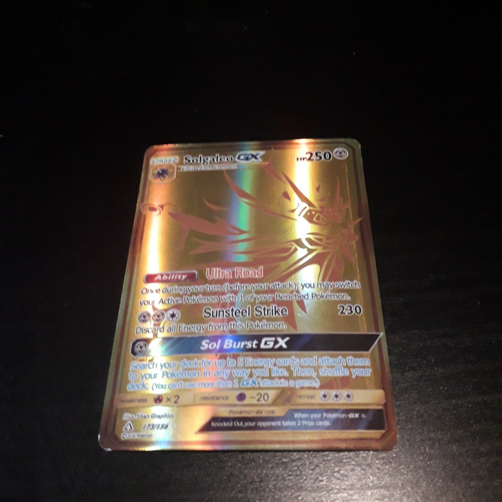 Carta Pokémon Tcg: Solgaleo-gx Sm104a Gold Português + Brind em