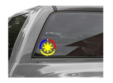 PHILIPPINES SUN CIRCLE FLAG Vinyl Window Decal