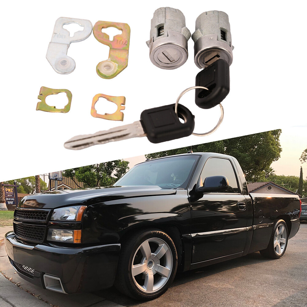 2001-2006 Chevy Silverado Tahoe Door Lock Cylinder Set with 2 Keys