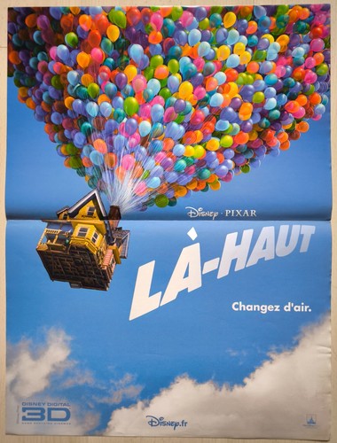 UP- LA-HAUT Disney Pixar animation ORIGINAL french movie poster