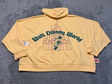 NEW Walt Disney World Hoodie Womens XL Yellow Minnie Mouse Castle Magic Kingdom