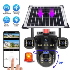 Camara De Seguridad Solar Inalambricas Para Exterior Con Vision Nocturna y Audio