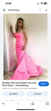 Sherri Hill Prom Dress Size 2 PINK Strapless 100%silk Lining