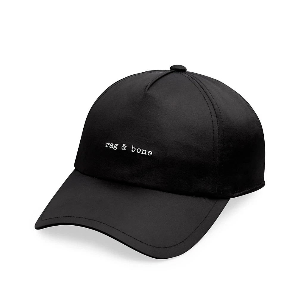 Black satin cheap baseball cap