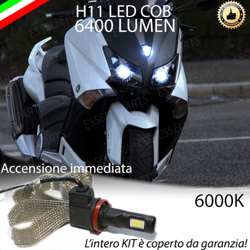 KIT LAMPADA ABBAGLIANTE H11 LED MOTO YAMAHA T-MAX 530 BIANCO 6000K 3200LM |  eBay