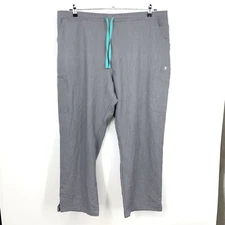 FIGS Women Size XXL Petite XXLP Pants Scrubs Technical Collection Gray Straight