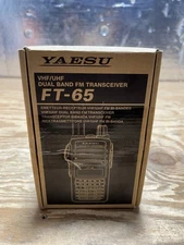 Yaesu FT 65R Dual Band Handheld Transceiver Rugged VHF UHF Compact Radio