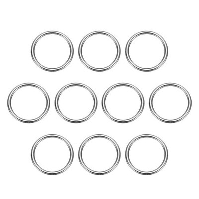 10pcs O Ring Buckles 1-3/16\'' Galvanized for Electroplated, Silver
