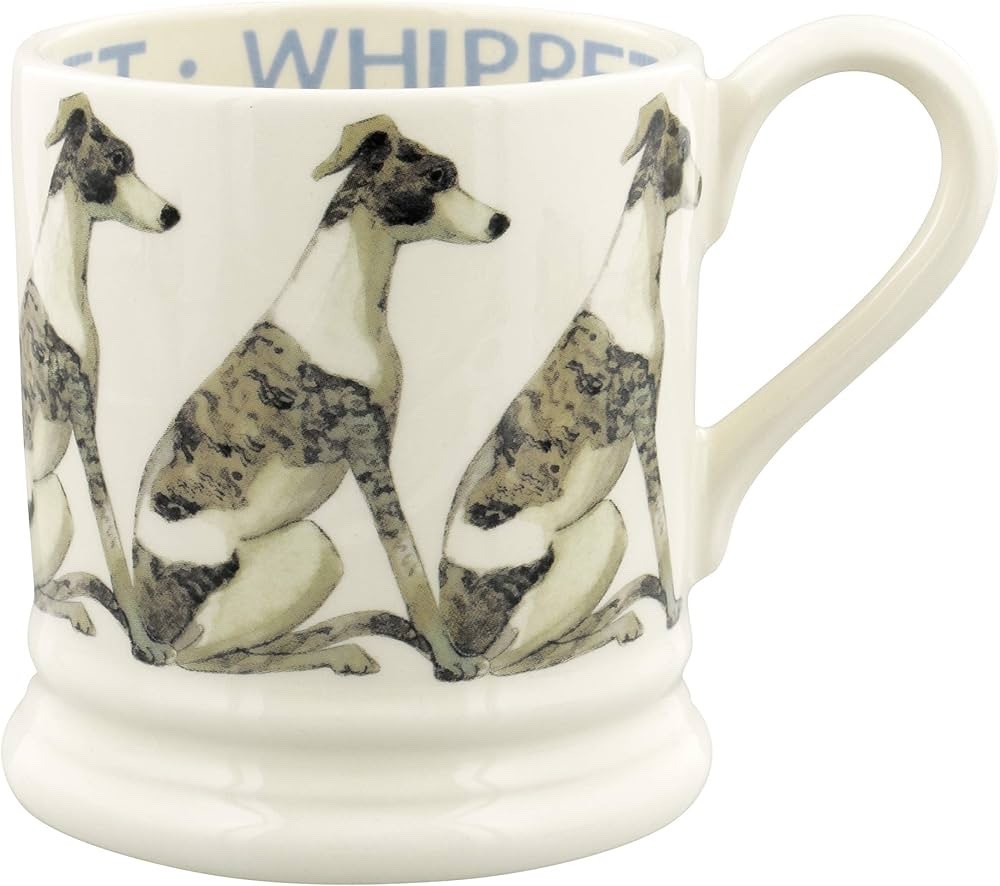 Emma Bridgewater Pottery Whippet Dog 1/2 Pint Mug - New First Quality - Dogs