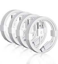 4 Pack Car Carplay Cable for iPhone 16e,17 Air 16 15 USB-A To USB-C