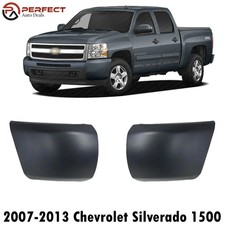 New Set Of 2 Front Bumper End Caps Primed For 2007-2013 Chevrolet Silverado 1500