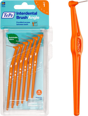 TEPE Angle Interdentalbürsten Orange ( Größe 1: 0,45 mm) / Kontrollierte Reinigu