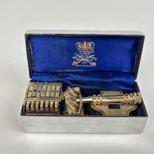 Vintage Wilkinson Sword 7 Day Safety Razor Set in Chrome Case Complete