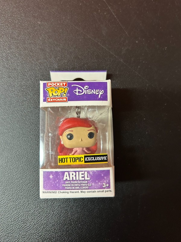 Funko Pocket Pop Keychain Little Mermaid Ariel in Pink Gown Hot Topic Exclusive