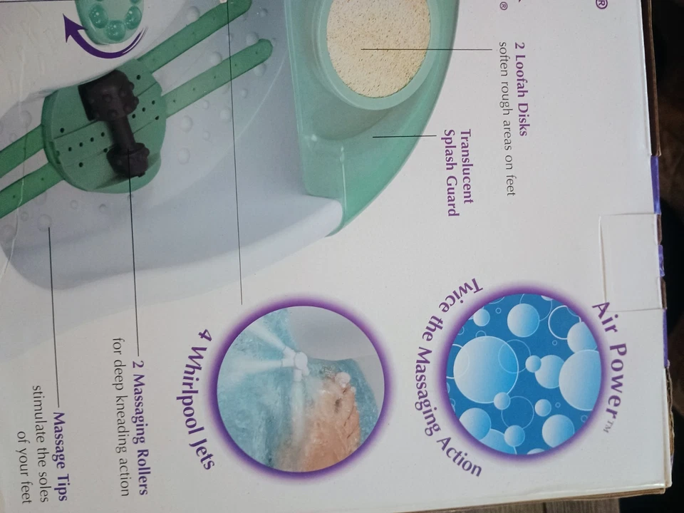 CONAIR Beneficios Corporales Ultra Masajeo Pie Spa Calor Vibración Wat Chorros Burbuja de Aire Foto 4 de 4