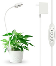 Grow Light for Indoor Plants, Clip-On LED Full Spectrum Plant Lamp with 4-Level