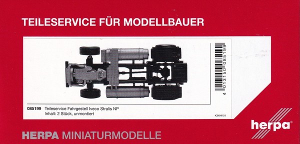 Herpa Teileservice 1:87 Zugmaschine Fahrgestell Iveco Stralis Np H0 085199-image