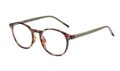 Victoria Collection MILANO Lesebrille im klassischen Panto-Design - Havanna-Grün