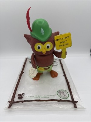 RARE COMPLETE Woodsy Owl Toy by R. Dakin - Includes Owl, Tag, & Bag