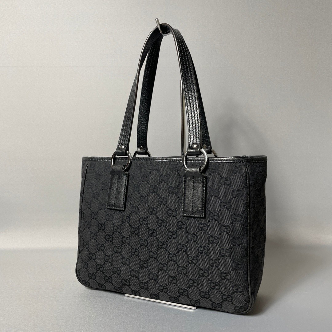 Gucci GG Canvas Tote Bag Black 2501 87