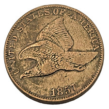 1857 Flying Eagle Cent - Rare First Year Small Penny - 4.63g - US One Cent