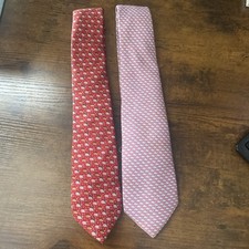 NEW 2 pc Vineyard Vines Necktie LOT youth whale and Christmas