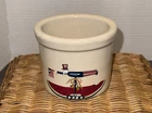 Handpainted Uncle Sam On Vintage Roseville Pottery Crock